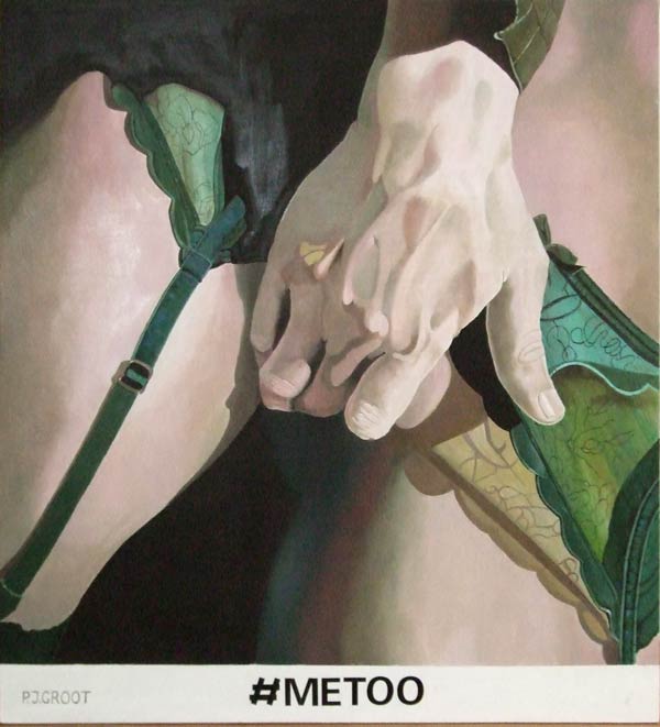 #metoo, schilderij Pe groot, afmeting 60 x 65 cm (b x h)